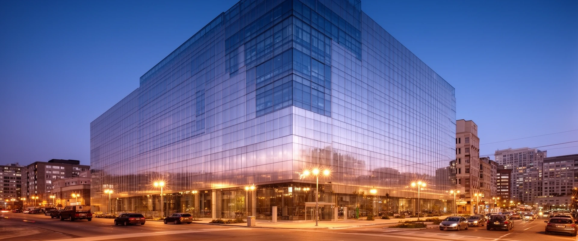 Completed building facade exterior